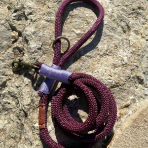 Correa de cuerda para perro - Maroon