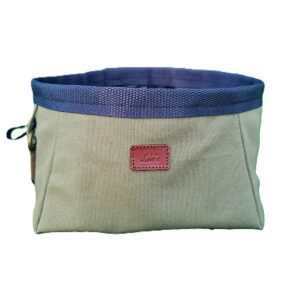 Bebedero-Comedero Portátil para Perros Kaki