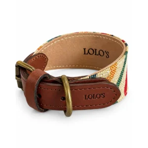 Collar para galgos Aqua de LOLO'S con hebilla y grabado frontal