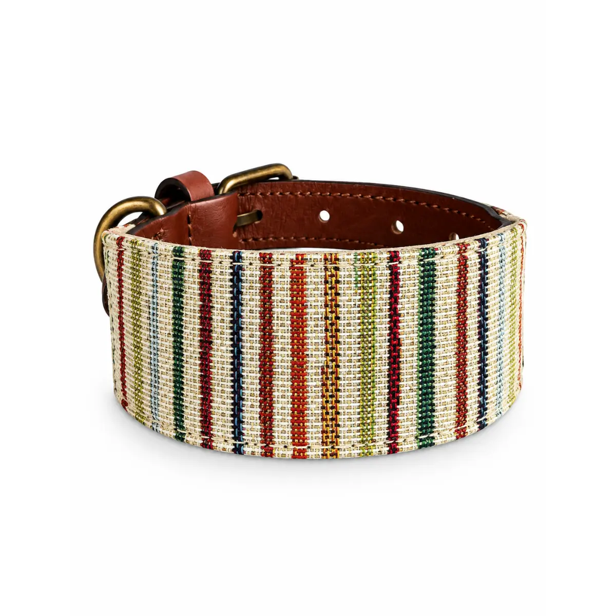 Tejido de rayas del Collar para galgos Arena, vista exterior
